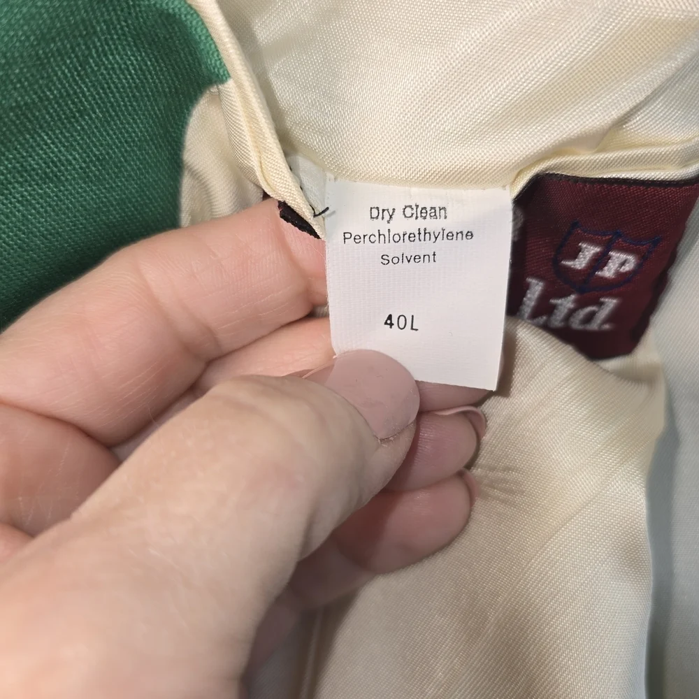 VINTAGE JOHN PEEL LTD KELLY GREEN BLAZER MENS MADE IN THE USA 40L MASTERS